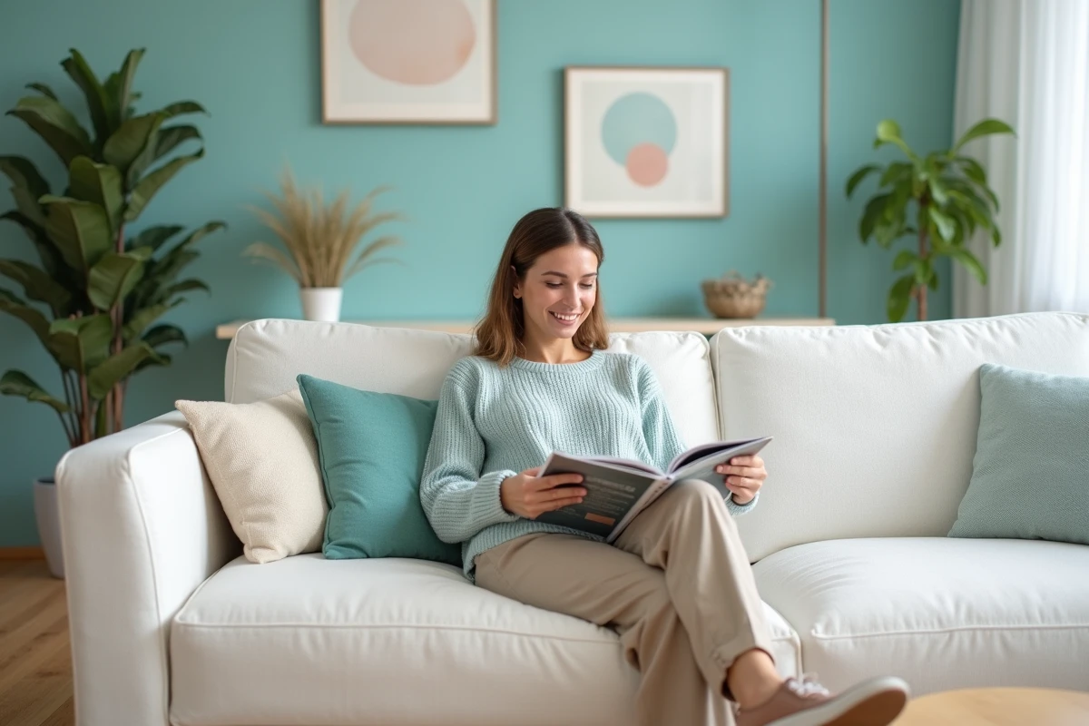 Couleur de mur idéale pour un canapé blanc