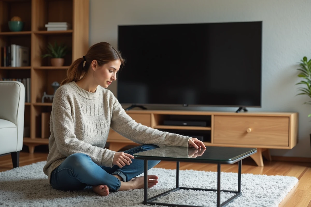 Table basse et meuble TV : comparaison de leur hauteur